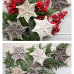 Easy Star Shape Ornaments Free Knitting Pattern