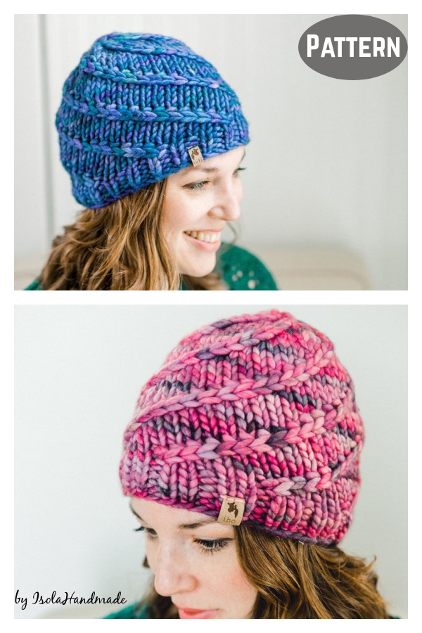 Swirl N Twirl Hat Free Knitting Pattern