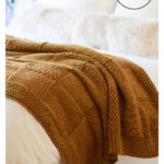Seamless Squares Blanket Free Knitting Pattern