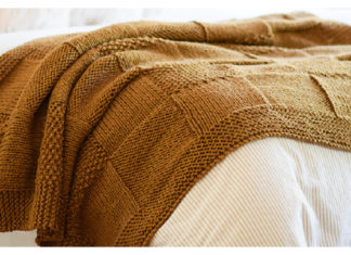 Seamless Squares Blanket Free Knitting Pattern
