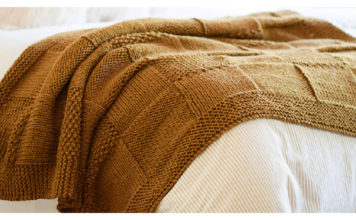 Seamless Squares Blanket Free Knitting Pattern