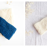 Snow Drop Headband Free Knitting Pattern