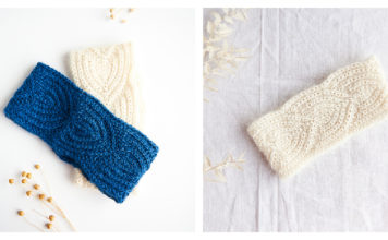 Snow Drop Headband Free Knitting Pattern
