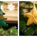 Star and Christmas Tree Free Knitting Pattern