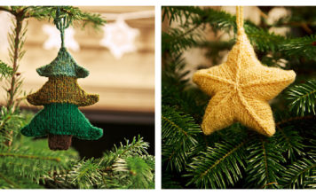 Star and Christmas Tree Free Knitting Pattern