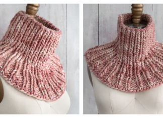 Cocktail Umbrella Cowl Free Knitting Pattern