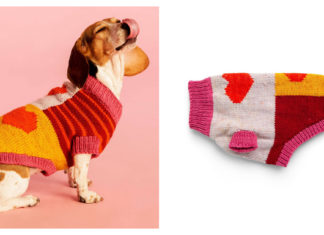 Doggie's Got Heart Sweater Free Knitting Pattern