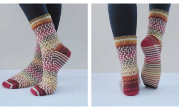 Easy Mosaic Socks Free Knitting Pattern