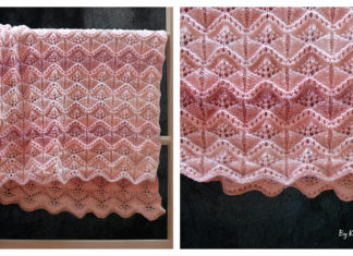 Gingko Leaf Blanket Free Knitting Pattern