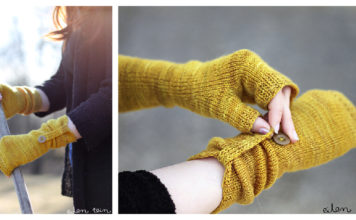 RYE Fingerless Mittens Free Knitting Pattern