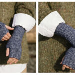 Reversible Fingerless Mitts Free Knitting Pattern