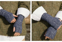 Reversible Fingerless Mitts Free Knitting Pattern