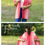 Short Sleeve Coral Cardigan Free Knitting Pattern