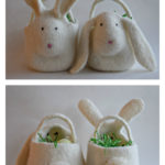 Bunny Easter Basket Knitting Pattern