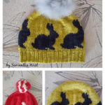 Bunny Silhouette Hat Free Knitting Pattern