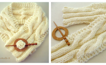 Cable Neckwarmer Free Knitting Pattern