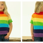 Rainbow Children’s T-Shirt Free Knitting Pattern