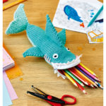 Shark Pencil Case Free Knitting Pattern