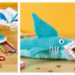 Shark Pencil Case Free Knitting Pattern