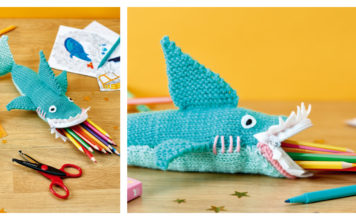 Shark Pencil Case Free Knitting Pattern