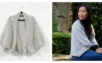 Tweedy Shrug Free Knitting Pattern