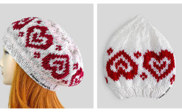 Valentines Beret Free Knitting Pattern