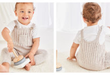 Baby Pocket Dungarees Free Knitting Pattern