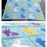 Bunny Baby Blanket Knitting Pattern