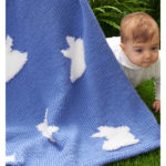 Bunny Hop Blanket Free Knitting Pattern