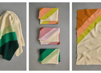 Colorful Corner Blanket Free Knitting Pattern