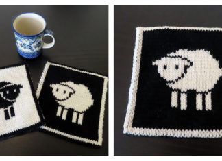 Counting Sheep Potholder Free Knitting Pattern