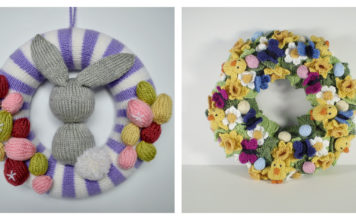 Easter Wreath Free Knitting Pattern