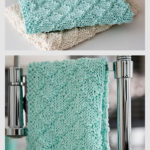 Modern Kitchen Towels Free Knitting Pattern