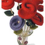 Peruvia Rose Flower Bouquet Free Knitting Pattern