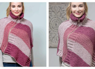 Rosebud Poncho Free Knitting Pattern