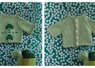 Shamrock Baby Cardigan Free Knitting Pattern