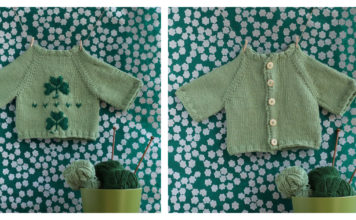 Shamrock Baby Cardigan Free Knitting Pattern