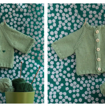 Shamrock Baby Cardigan Free Knitting Pattern