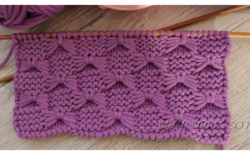 Bow Stitch Free Knitting Pattern and Video Tutorial