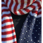 Patriotic Beaded Scarf Free Knitting Pattern