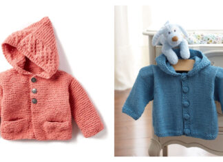 Baby Hoodie Free Knitting Pattern