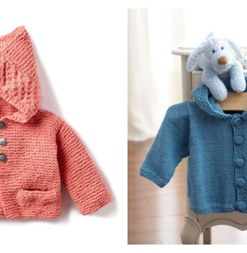 Baby Hoodie Free Knitting Pattern