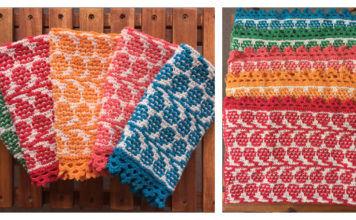 Kitchen Cloth in Mosaic Design Free Knitting Pattern