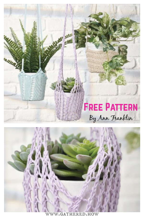 Perennial Plant Hanger Free Knitting Pattern