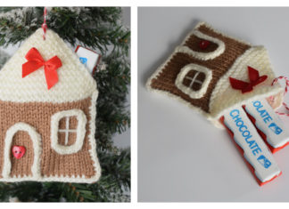 Gingerbread House Pocket Free Knitting Pattern