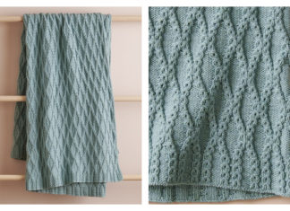 Ash Bark Blanket Free Knitting Pattern