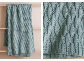 Ash Bark Blanket Free Knitting Pattern