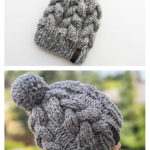 Chunky Cable Hat Free Knitting Pattern and Video Tutorial