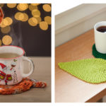 Leaf Coaster Free Knitting Pattern