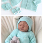 No Purl Baby Cardigan Set Free Knitting Pattern